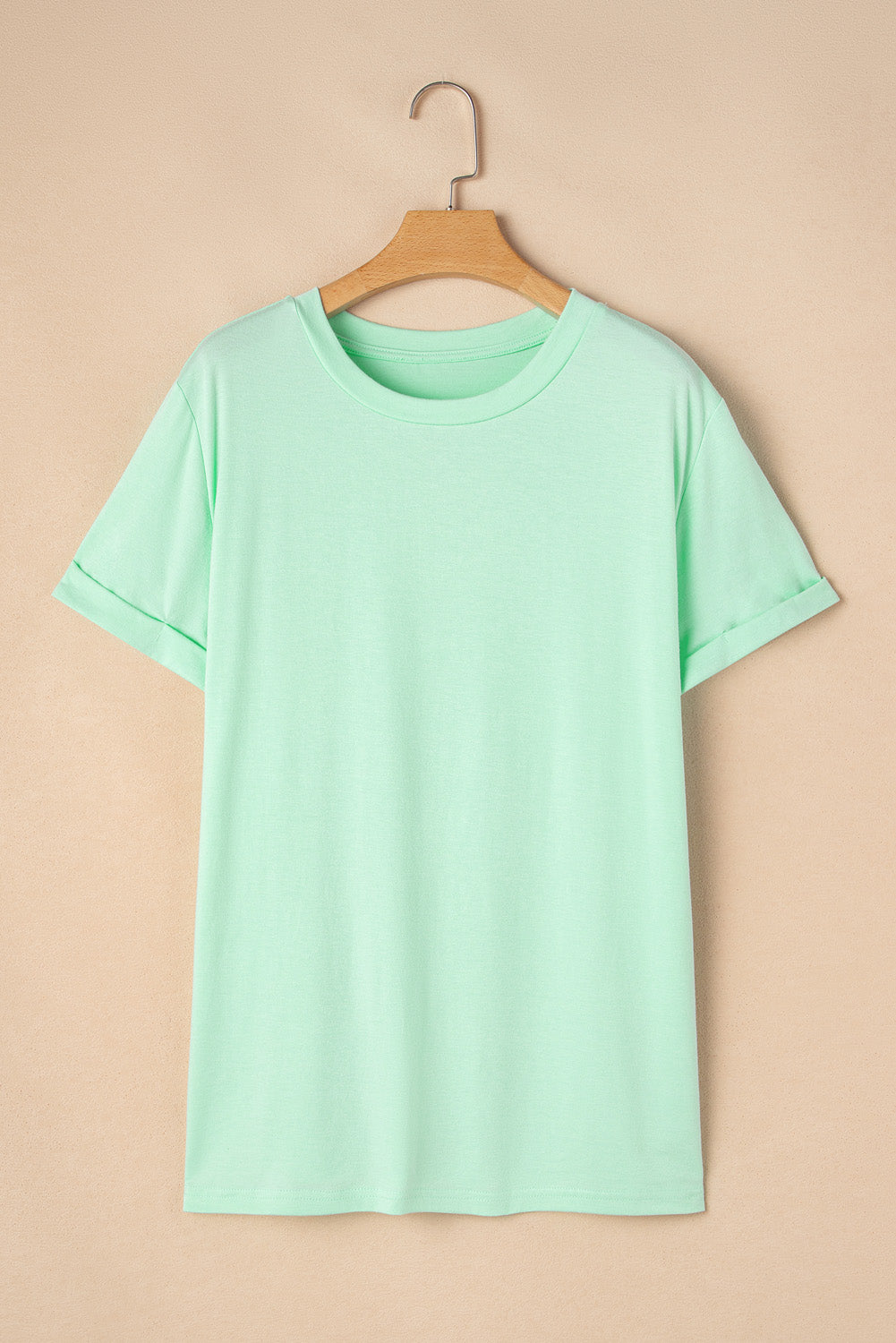 Iceland Blue Round Neck Rolled Sleeve Plus Size T-shirt Plus Size Tops & Tees JT's Designer Fashion