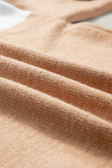 Straw Yellow Colorblock Ribbed Trim Round Neck Sweater Sweaters JT's Designer Fashion
