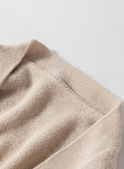 Beige Side Pockets Open Front Long Knitted Cardigan Cardigans JT's Designer Fashion