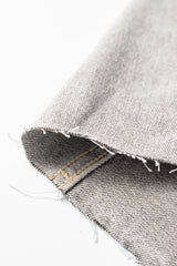Dusk Blue Color Block Patchwork Flap Detail Distress Denim Jacket Denim Jackets JT's Designer Fashion