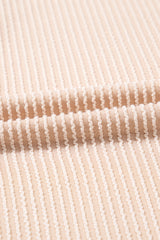 Parchment Corded Knit Crew Neck Puff Sleeve Shift Mini Dress T Shirt Dresses JT's Designer Fashion