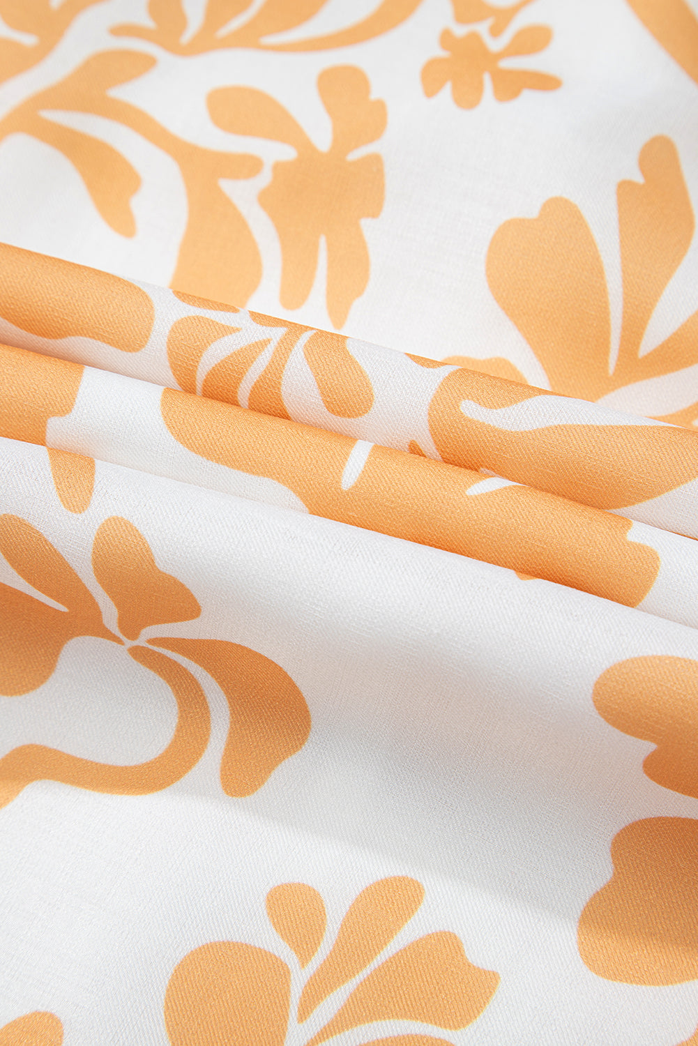 Apricot Floral Print Puff Short Sleeve Resort Plus Size Maxi Dress Plus Size Maxi Dresses JT's Designer Fashion