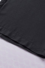 Black Drawstring Elastic Waist Casual Wide Leg Pants Pants & Culotte JT's Designer Fashion