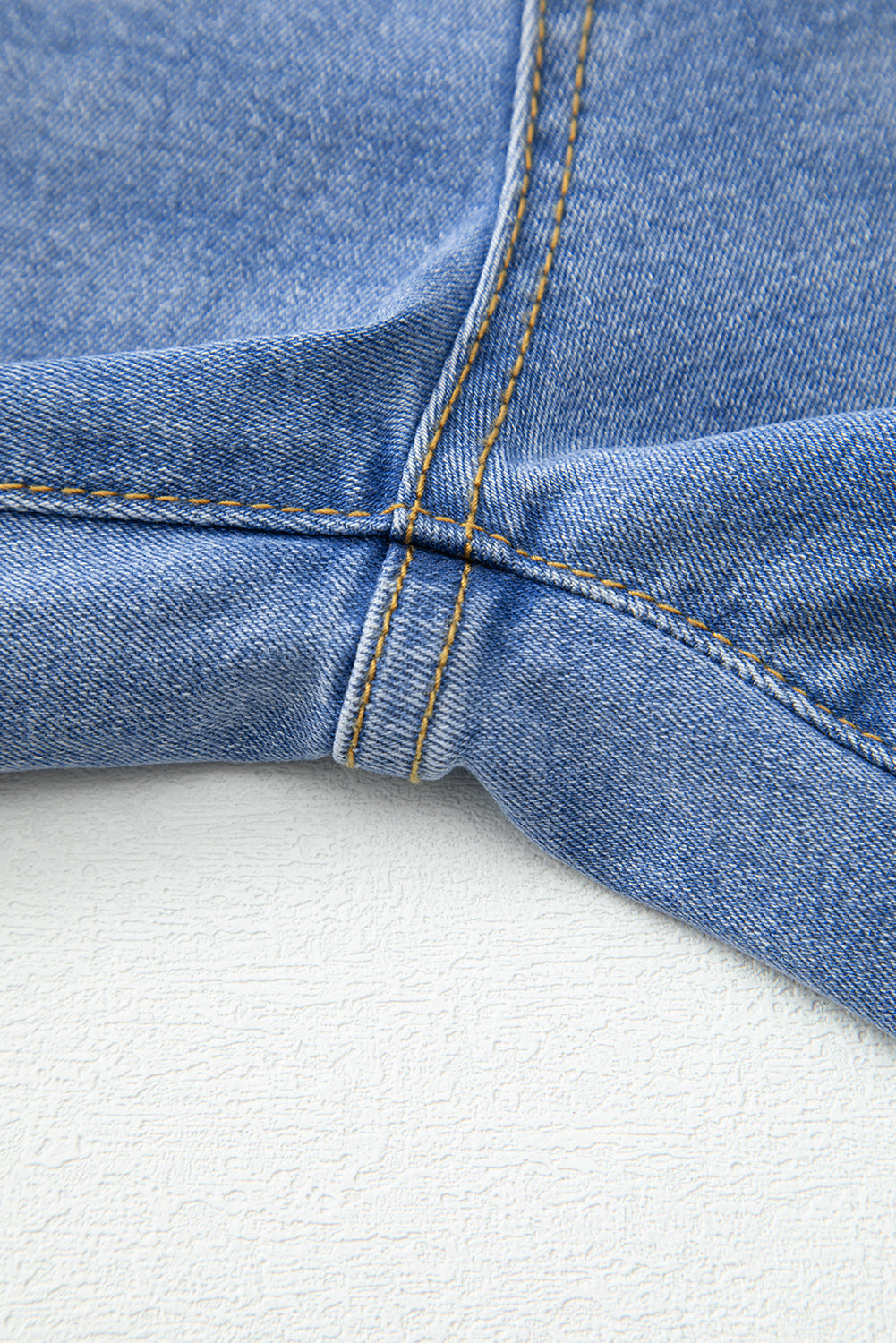 Dusk Blue Raw Hem Unique Cuffs Straight High Rise Loose Jeans Jeans JT's Designer Fashion