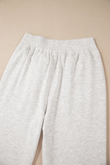 Light Grey Cross-Waist Wide Leg Lounge Pants Pants & Culotte JT's Designer Fashion