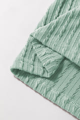 Moonlight Jade Solid Color Textured Flutter Sleeve Top Blouses & Shirts JT's Designer Fashion