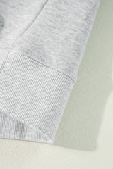 Light Grey Solid Color Fleece Lined Drawstring Hoodie with Pocket Sweatshirts & Hoodies JT's Designer Fashion