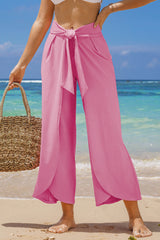 Bonbon Knotted Drop Waist Split Leg Relaxed Pants Pants & Culotte JT's Designer Fashion