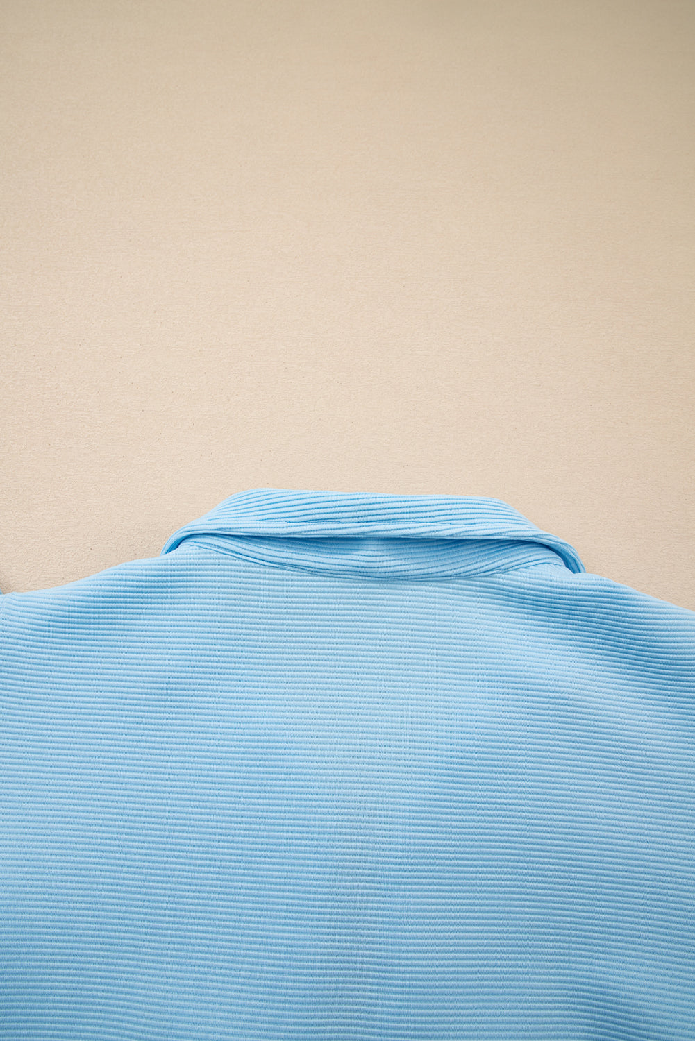 Beau Blue Striped Detail Flutter Sleeve Zipped Collar Short Set Short Sets JT's Designer Fashion