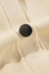 Beige Buttoned Sleeve Dropped Shoulder Sweatshirt Sweatshirts & Hoodies JT's Designer Fashion