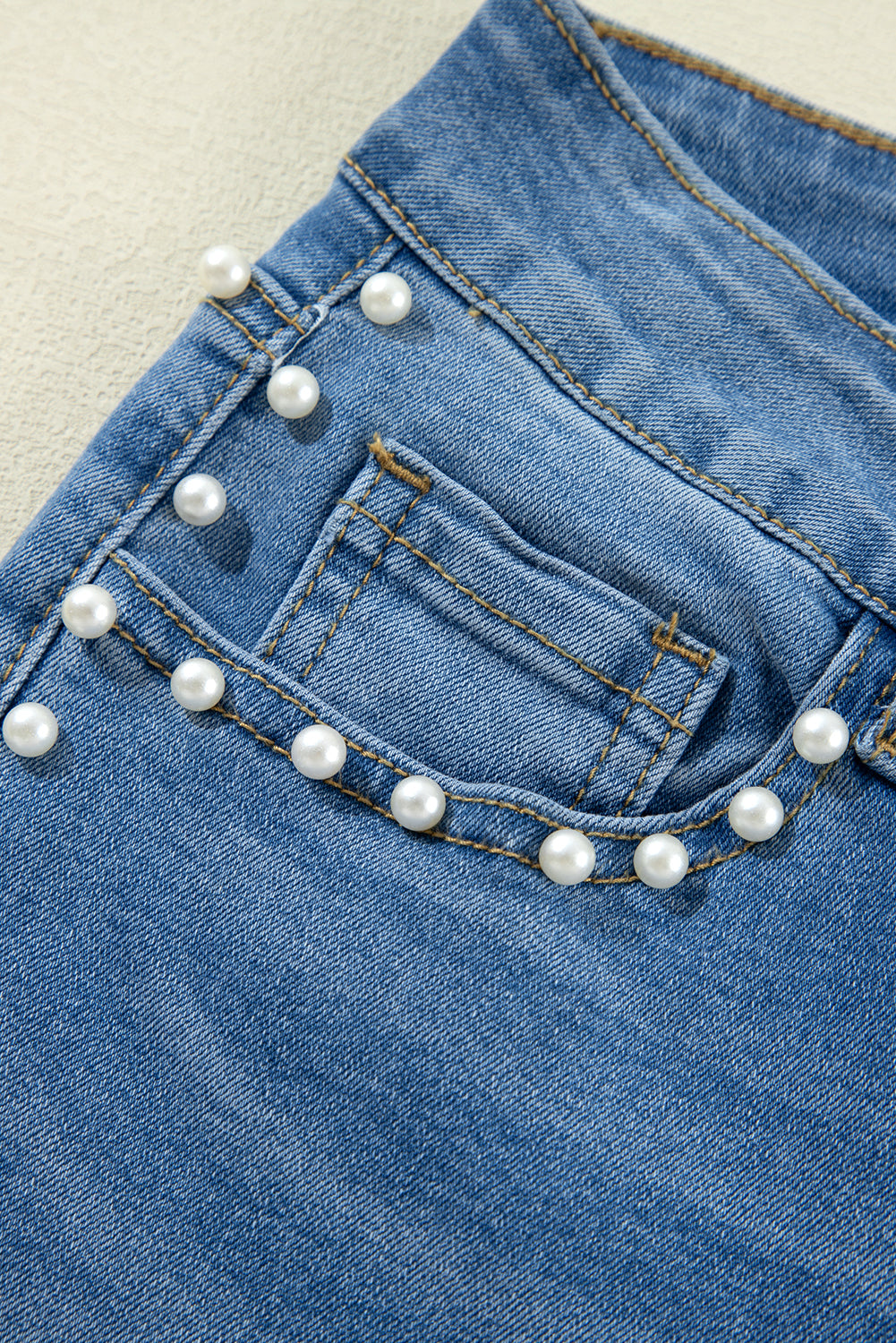 Dusk Blue Pearl Boot Cut Denim Jeans Jeans JT's Designer Fashion