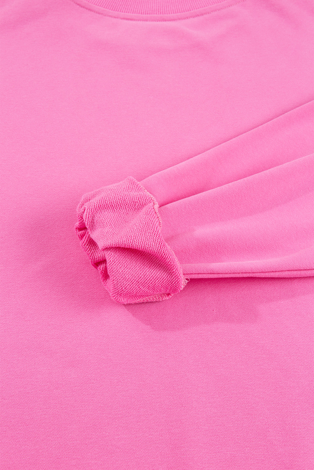 Bonbon Plain Drop Shoulder Crewneck Pullover Sweatshirt Sweatshirts & Hoodies JT's Designer Fashion