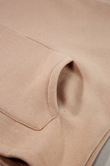 Light French Beige Drawstring Turtleneck Dolman Sleeve Sweatshirt Sweatshirts & Hoodies JT's Designer Fashion