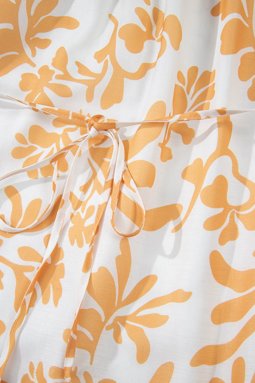 Apricot Floral Print Puff Short Sleeve Resort Plus Size Maxi Dress Plus Size Maxi Dresses JT's Designer Fashion