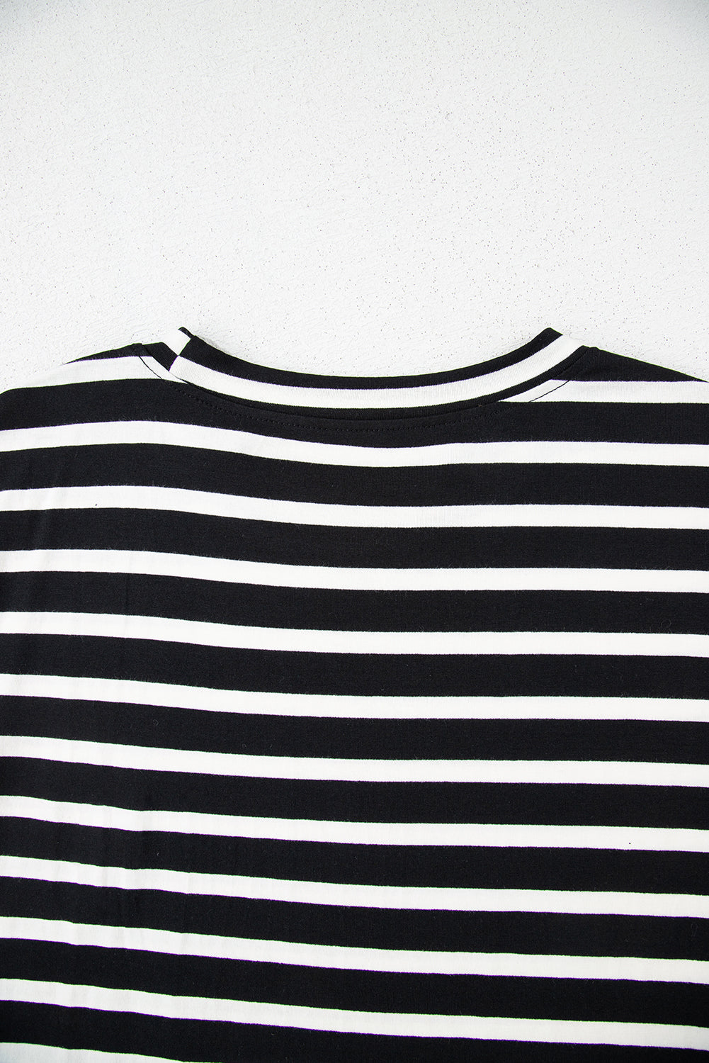 Black White Striped Short Sleeve Top and Shorts Set Short Sets JT's Designer Fashion