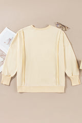 Apricot LOVE PATCH Graphic Oversized Sweatshirt Sweatshirts & Hoodies JT's Designer Fashion