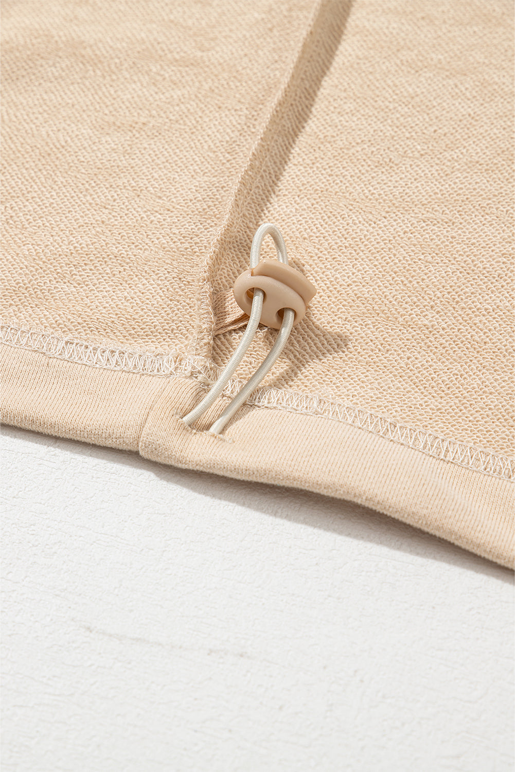 Parchment Solid Kangaroo Pocket Half Zipper Oversized Hoodie Sweatshirts & Hoodies JT's Designer Fashion