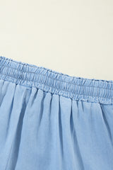 Myosotis Drawstring High Waist Wide Leg Denim Pants Pants & Culotte JT's Designer Fashion
