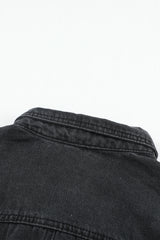 Black Ripped Denim Jacket Denim Jackets JT's Designer Fashion