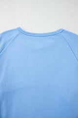 Beau Blue Accent Pullover and Shorts Two Piece Casual Set Short Sets JT's Designer Fashion