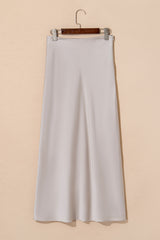 Jet Stream Satin Solid High Waist Maxi Skirt Skirts & Petticoat JT's Designer Fashion