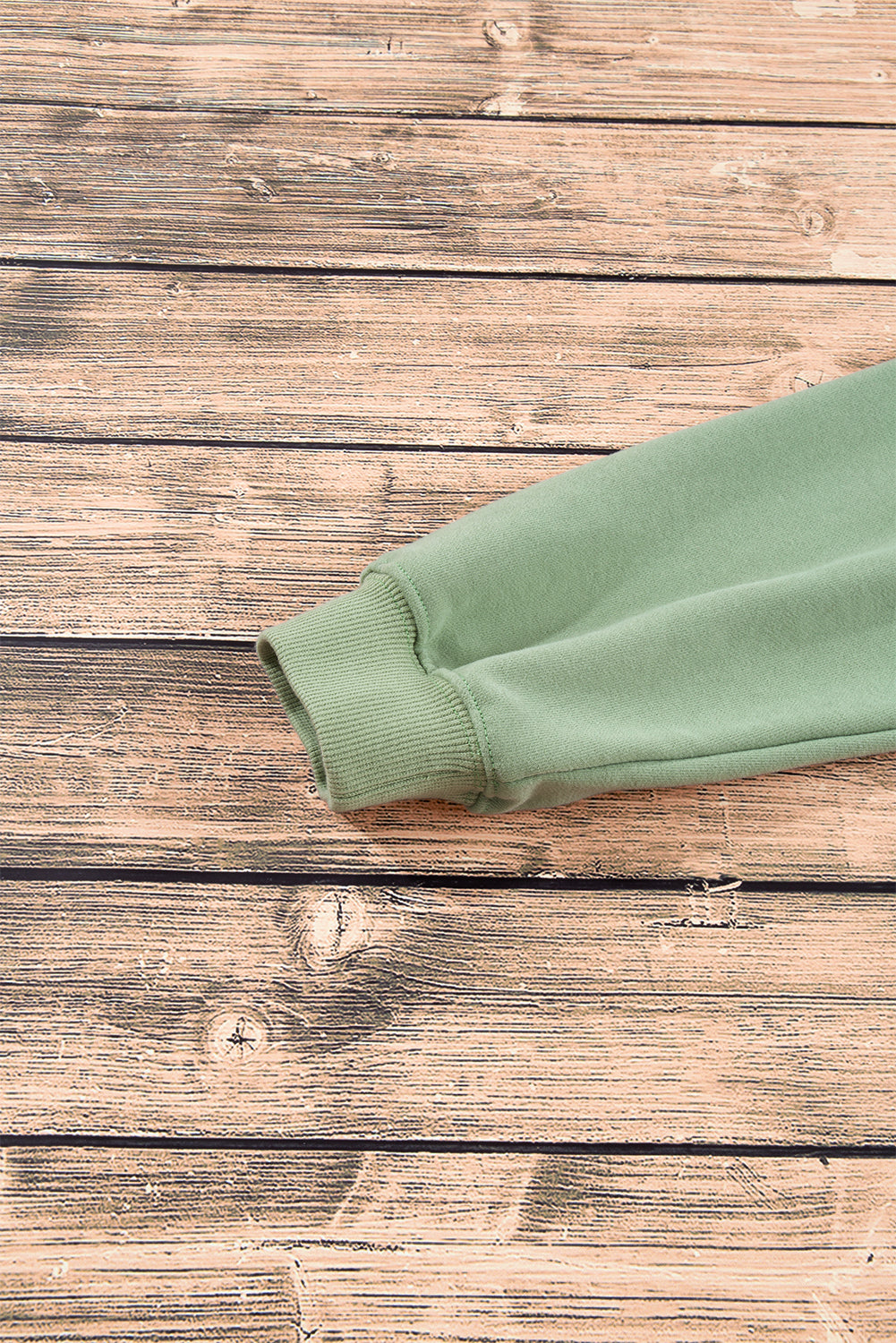 Smoke Green Plain Drop Shoulder Crewneck Pullover Sweatshirt Sweatshirts & Hoodies JT's Designer Fashion