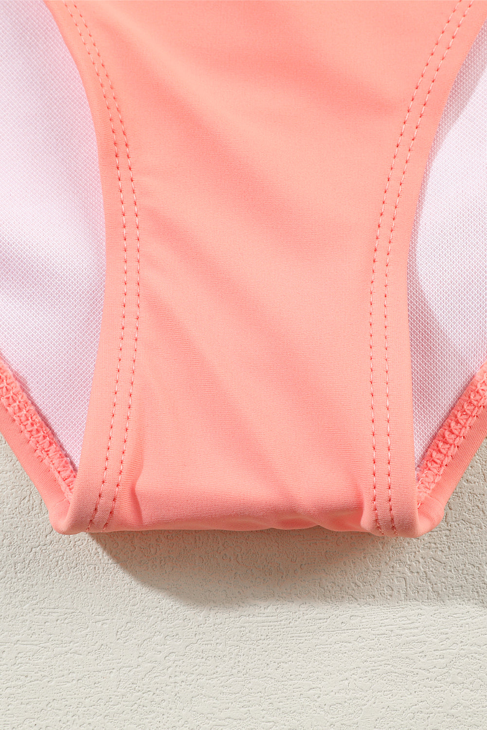 Peach Blossom Striped Patchwork Spaghetti Strap High Waist Bikini Swimsuit High Waisted Swimsuit JT's Designer Fashion