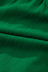 Dark Green Textured Frilled Lace-up High Waist Ruffle Wide Leg Shorts Casual Shorts JT's Designer Fashion