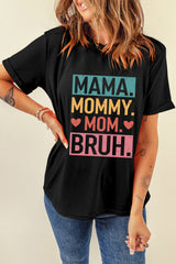 Black Mama Mommy Mom Bruh Graphic Tee Graphic Tees JT's Designer Fashion