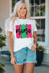 White Mama Leopard Brush Stroke Graphic T Shirt Graphic Tees JT's Designer Fashion
