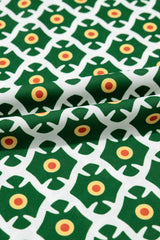 Green Geometric Floral Print Half Sleeve Plus Size Maxi Dress Plus Size Maxi Dresses JT's Designer Fashion