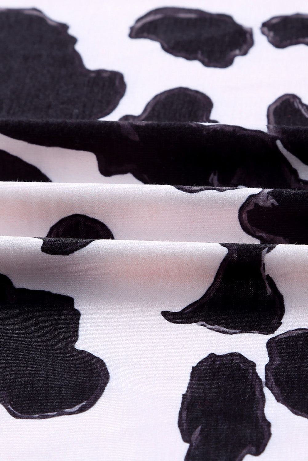 Black Western Pattern Cow Patchwork Open Front Cardigan Sweaters & Cardigans JT's Designer Fashion