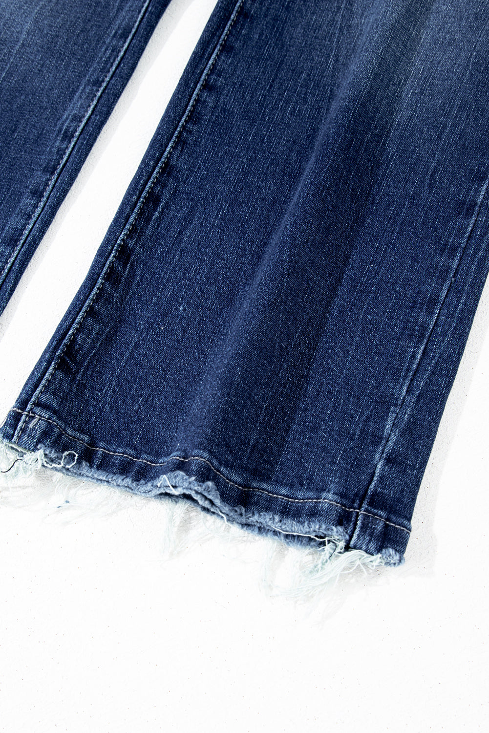 Sail Blue Mineral Wash Raw Hem High Waist Flared Jeans Jeans JT's Designer Fashion