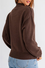 Coffee Western Howdy Boot Graphic High Neck Sweater Sweaters JT's Designer Fashion