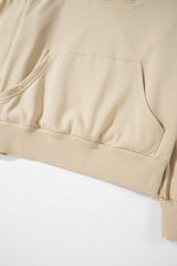 Smoke Gray Zip-up Stand Neck Kangaroo Pocket Sweatshirt Sweatshirts & Hoodies JT's Designer Fashion
