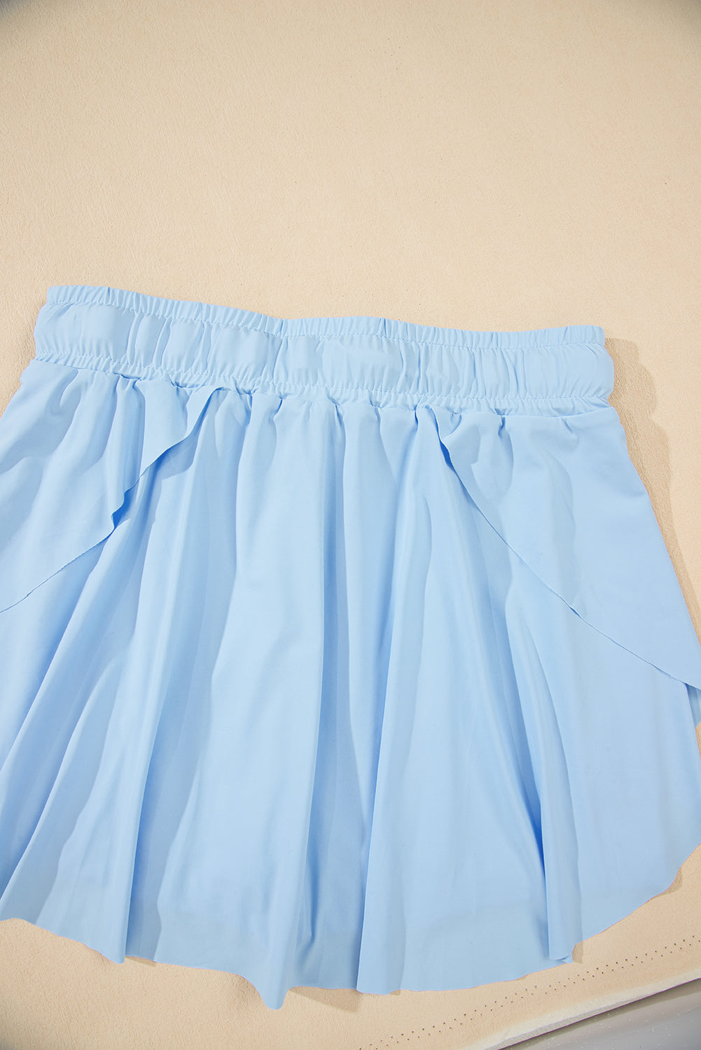 Sky Blue Drawstring High Waist Lined Tennis Skorts Skirts & Petticoat JT's Designer Fashion
