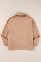 Light French Beige Drawstring Turtleneck Dolman Sleeve Sweatshirt Sweatshirts & Hoodies JT's Designer Fashion