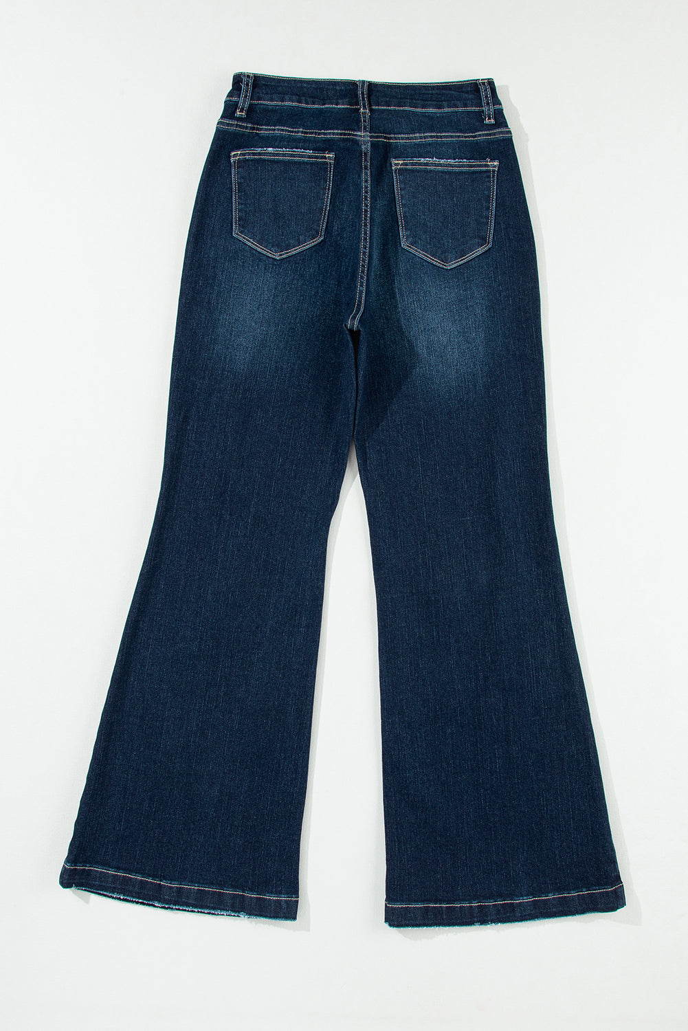 Real Teal High Rise Ripped Bell Bottom Jeans Jeans JT's Designer Fashion