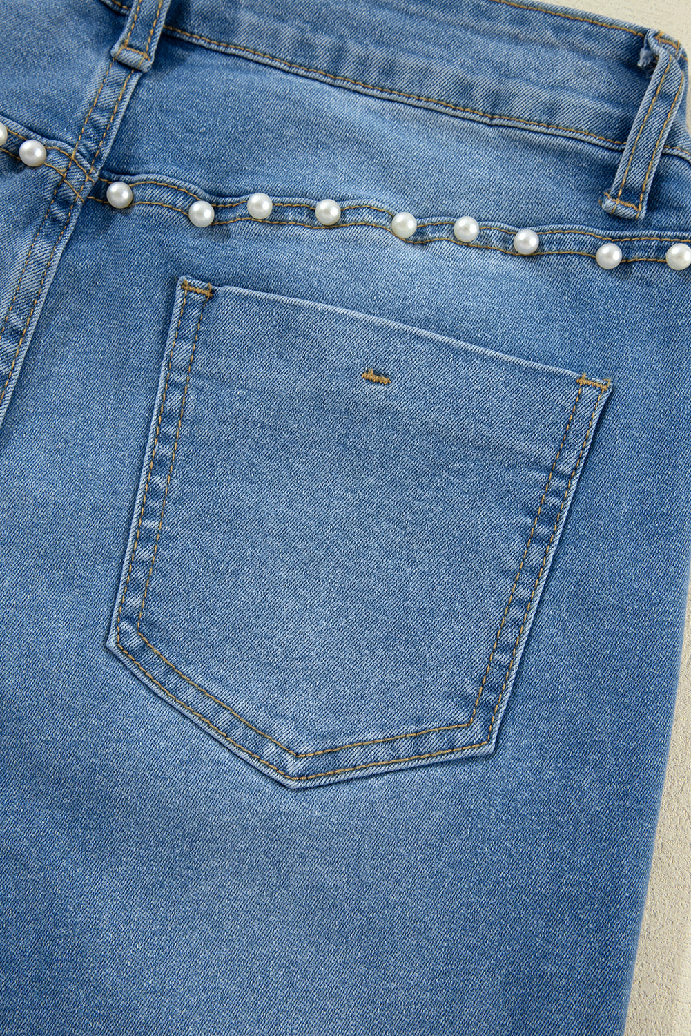 Dusk Blue Pearl Boot Cut Denim Jeans Jeans JT's Designer Fashion