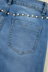 Dusk Blue Pearl Boot Cut Denim Jeans Jeans JT's Designer Fashion