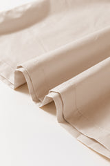 Beige Scoop Neck Ribbed Bodice Pleated Sleeveless Long Dress Maxi Dresses JT's Designer Fashion