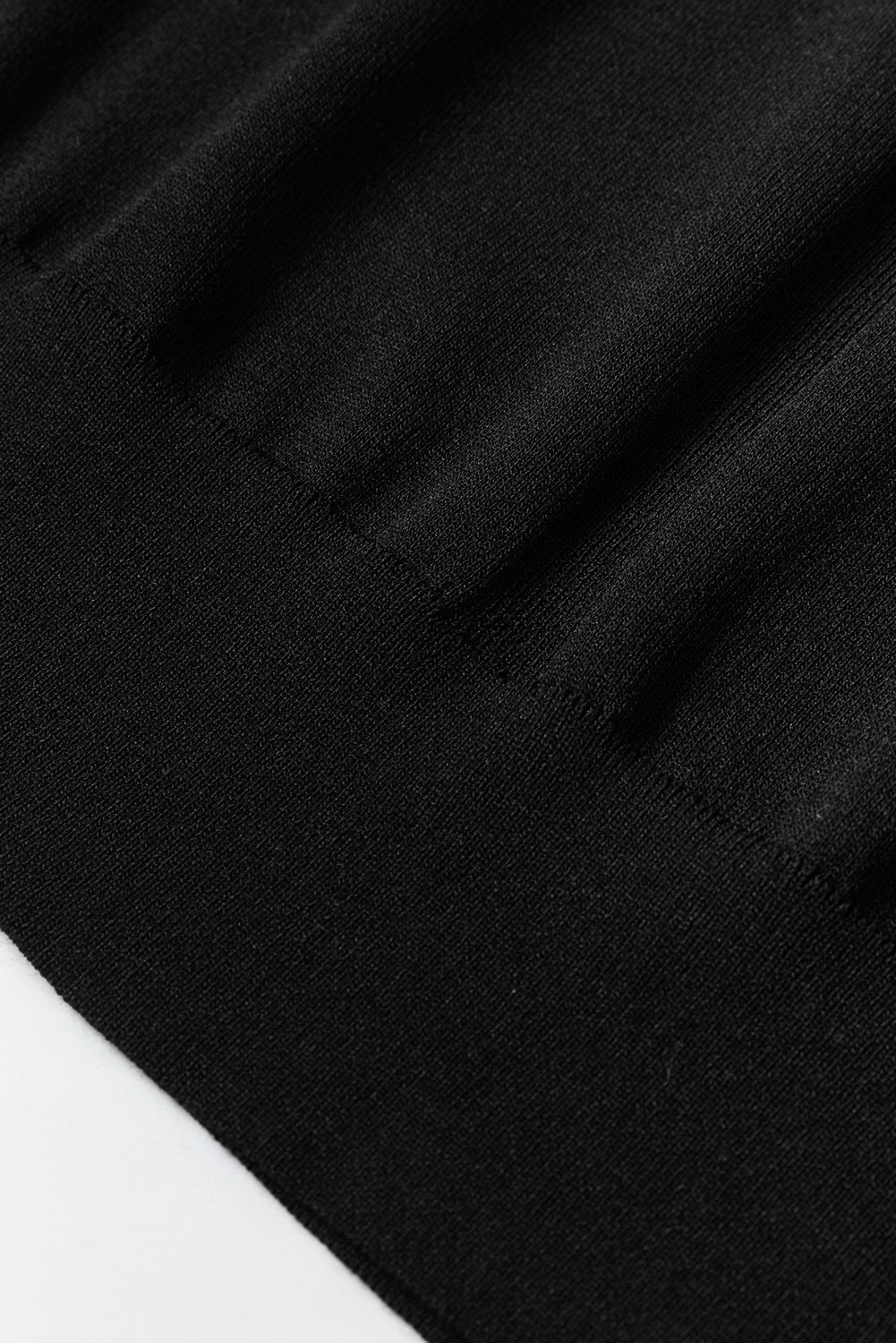 Black Solid Color Slim Fit Lightweight Crew Neck Sweater Sweaters JT's Designer Fashion