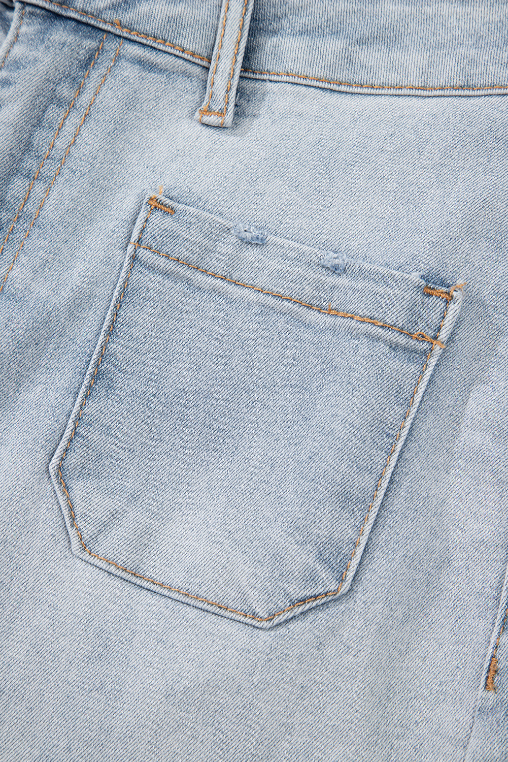 Beau Blue Light Wash High Rise Denim Shorts Denim Shorts JT's Designer Fashion