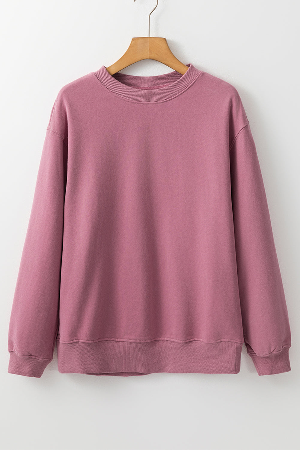 Valerian Plain Drop Shoulder Crewneck Pullover Sweatshirt Sweatshirts & Hoodies JT's Designer Fashion