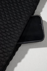 Black Textured Cap Sleeve T-shirt Shift Mini Dress Mini Dresses JT's Designer Fashion