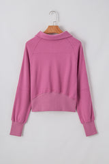 Valerian Quarter Zip Stand Neck Kangaroo Pocket Sweatshirt Sweatshirts & Hoodies JT's Designer Fashion