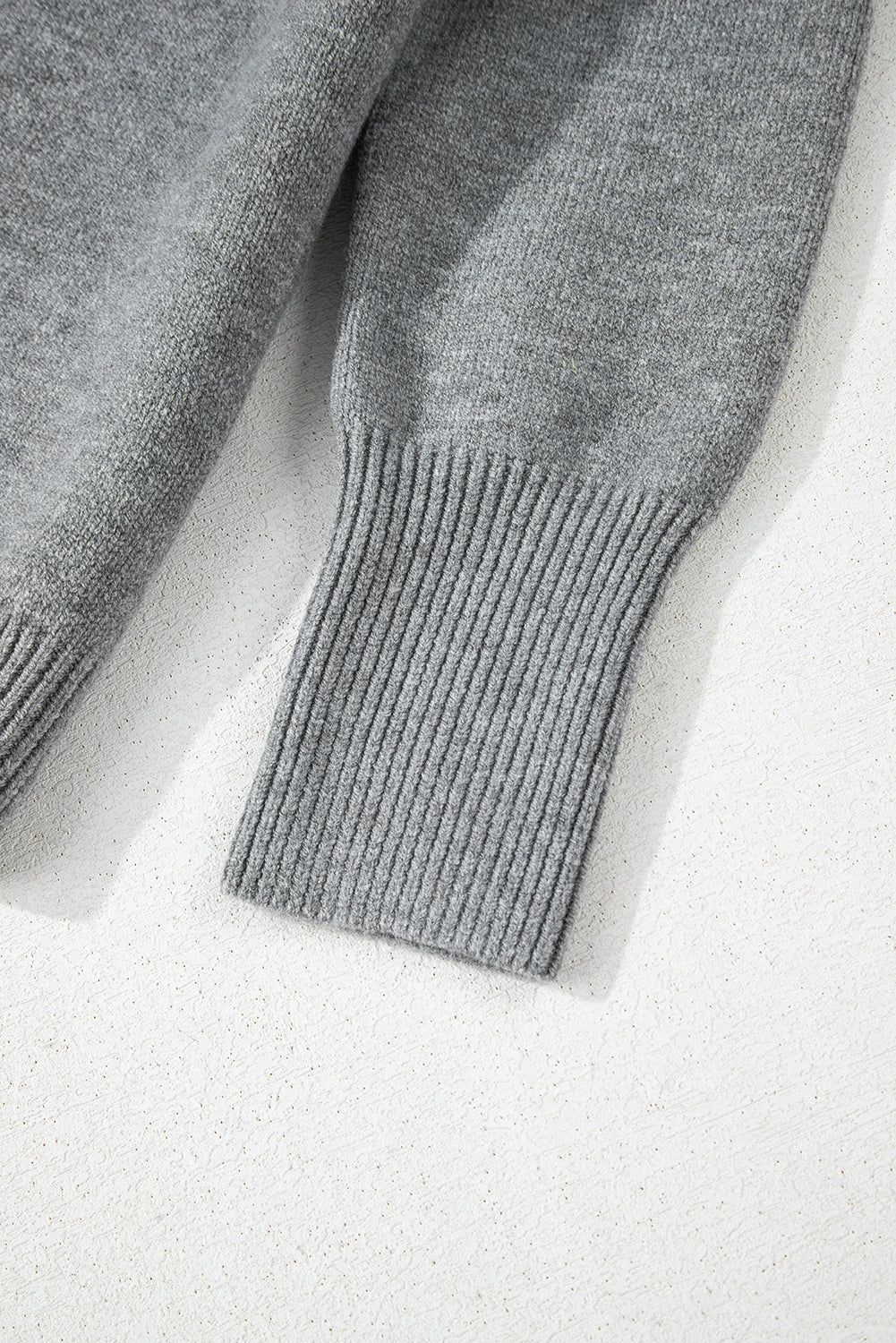 Medium Grey Drawstring Hooded Button Up Drop Shoulder Sweater Cardigan Cardigans JT's Designer Fashion