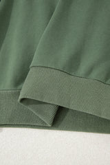 Mist Green Button Drawstring Hooded Pullover and Casual Short Set Short Sets JT's Designer Fashion