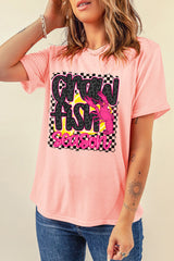 Pink Crawfish Season Graphic Casual Tee Graphic Tees JT's Designer Fashion