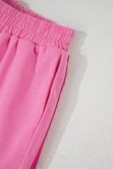 Bonbon Color Block Stripes Elastic High Waist Active Shorts Casual Shorts JT's Designer Fashion